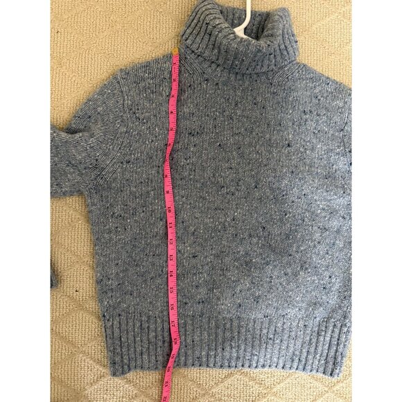 Re/Done Cropped Turtleneck Sweater Blue Women’s Sky $425 size small S - Picture 10 of 10
